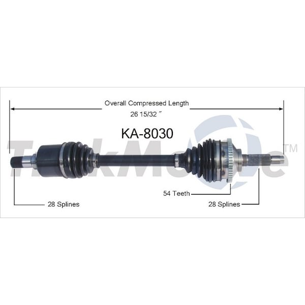 Surtrack Axle Cv Axle Shaft, Ka-8030 KA-8030 - main